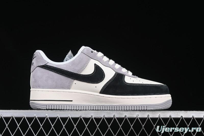 Nike Air Force 1 '07 Low Stussy Collaboration Black Grey Patchwork Low-Top Casual Sneakers - XZ6188-363
