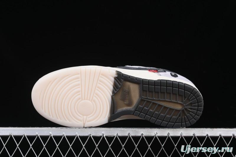 Nike SB Dunk Low BAPE Collaboration Anniversary Customized Low-Top Casual Sneakers - DM6868-031