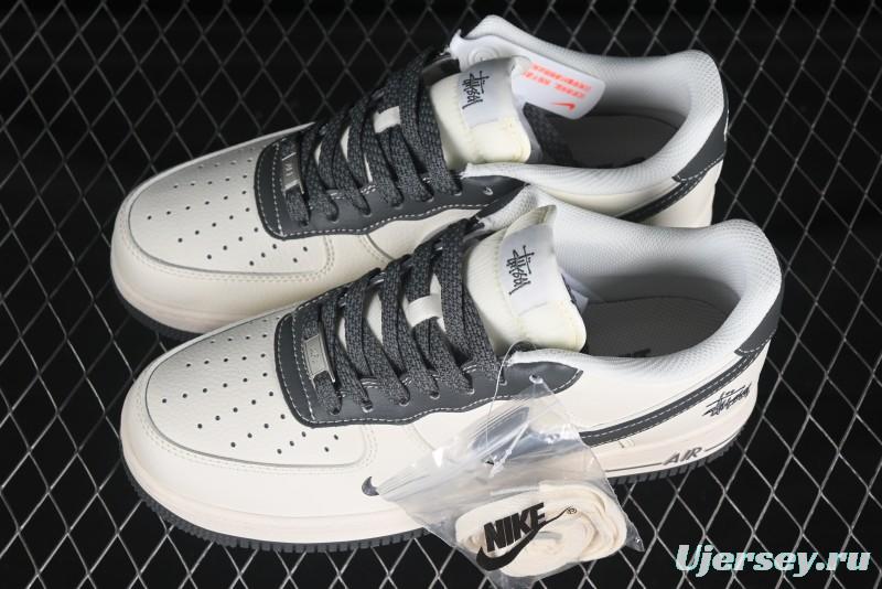 Nike Air Force 1 '07 Low Stussy Collaboration Granite Grey Low-Top Casual Sneakers - XZ6188-226