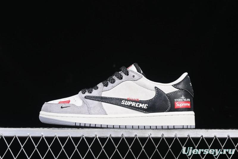 Nike Travis Scott x Fragment Design x Air Jordan 1 Low OG SP AJ1 Retro Sneakers - DM7866-050