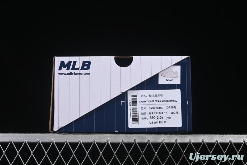 New York Yankees Chunky Liner Mid Denim Monogram Sandals with Thick Sole - 3ASXS015N50GRS