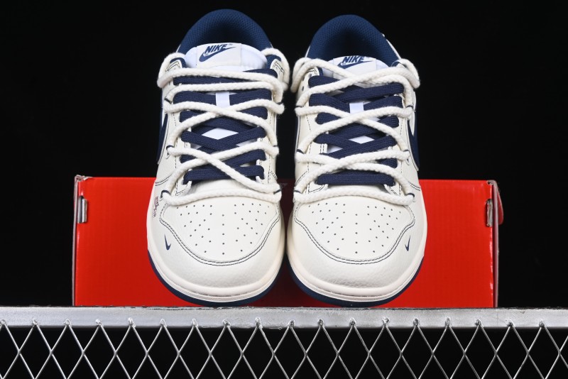 Nike SB Dunk Low Supreme Collaboration - Light Blue Mini Swoosh Anniversary Customized Low-Top Casual Skate Shoes - XX2025-568