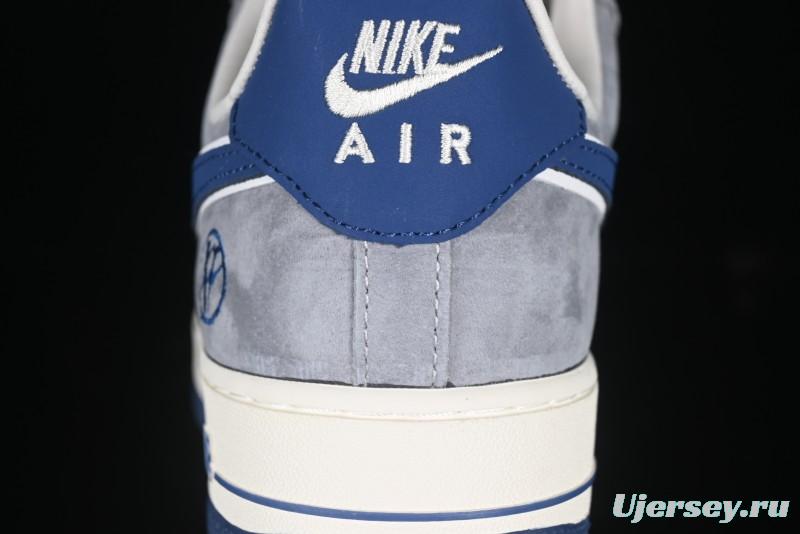 Nike Air Force 1 '07 Low Volon Bear Collaboration Blue Swoosh Casual Sneakers - KK1988-045