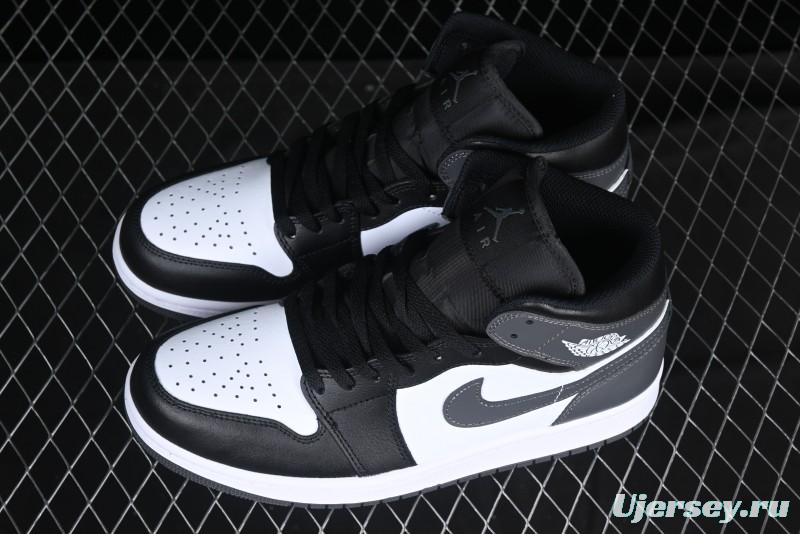 Nike Air Jordan 1 Mid AJ1 White Black Gray Culture Leisure Sneakers - DQ8426-001
