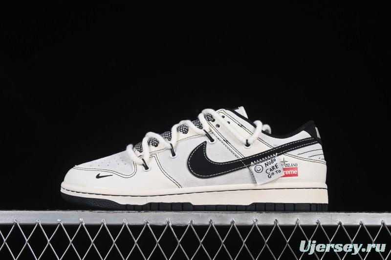 Nike SB Dunk Low Supreme x Stone Island Triple Collaboration Anniversary High-End Custom Sneakers - YX5066-205