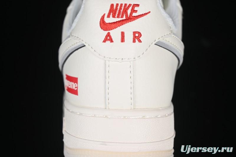 Nike Air Force 1 '07 Low Supreme Collaboration Off-White Crystal Custom Casual Sneakers - XZ6188-715