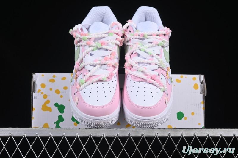 Nike Air Force 1'07 Low Casual Sneakers with Cherry Blossom Design - VV1999-013