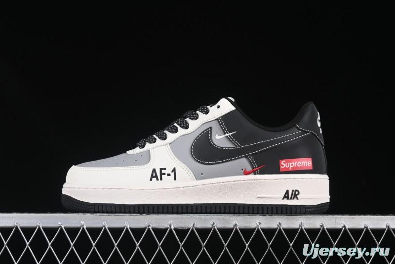 Nike Air Force 1'07 Low Supreme Casual Sneakers in Beige Grey Black - HH7518-055