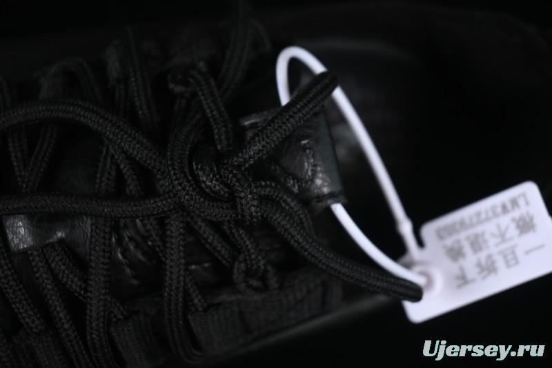 Men's All-Black Premium Leather Sneakers – Sleek & Versatile Design