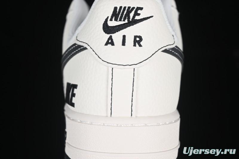 Nike Air Force 1 '07 Low Custom Casual Sneakers with Multiple Swoosh Design - HH7518-068
