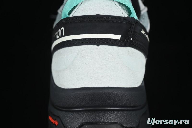 Salomon x Contragrip All-Terrain Hiking Shoes - Lightweight Gray with Black & Teal Accents