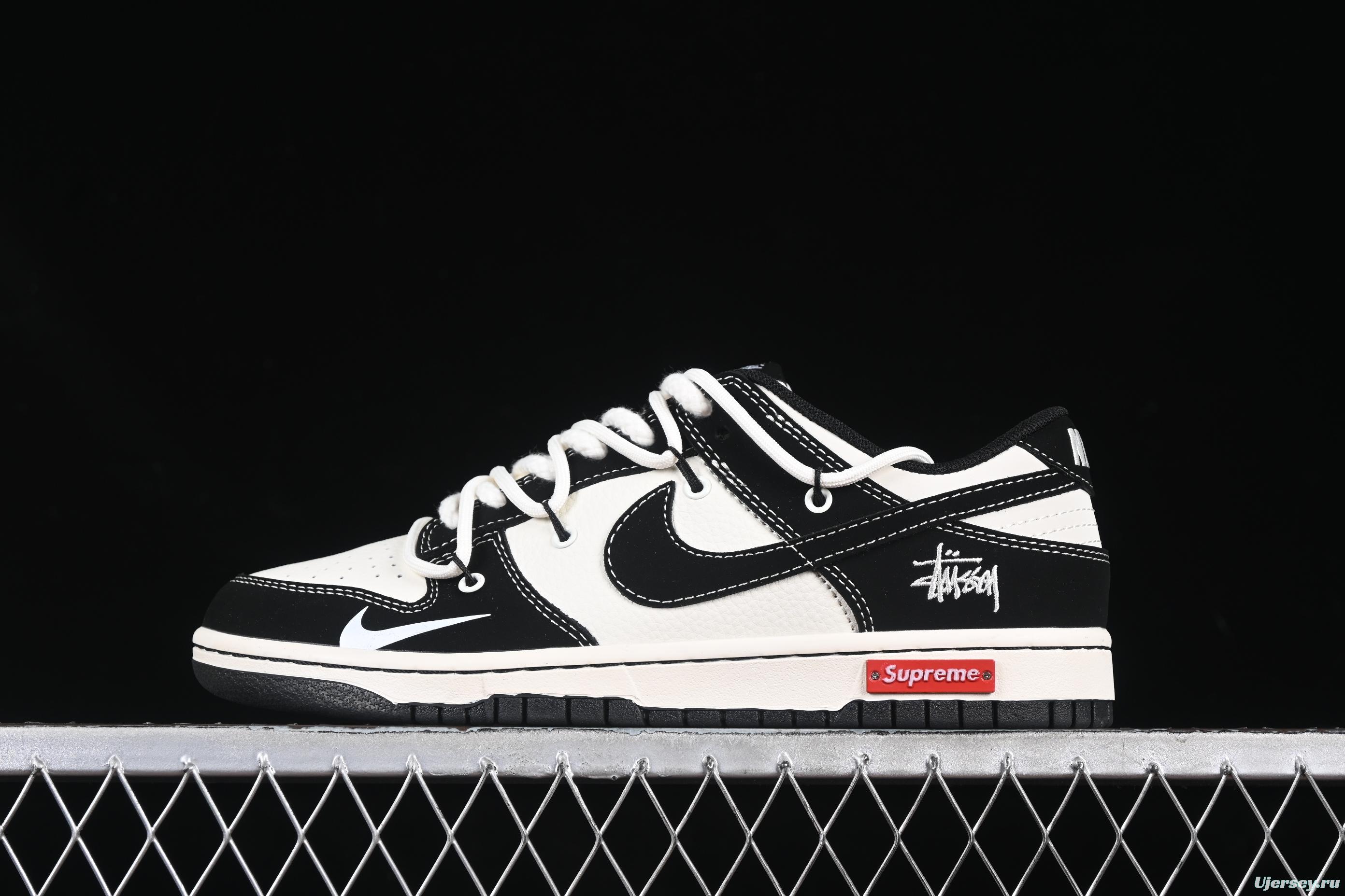 Nike x Supreme x Stüssy Dunk Low – Limited Edition Black & White Collaboration