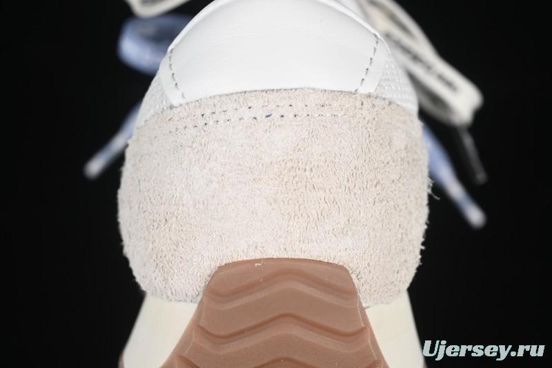 New Balance 237 Heritage Sneakers - Suede and Mesh in Muted Gray with Blue Accents