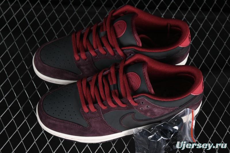 Nike SB Dunk Low "Dark Burgundy & Black" - Premium Suede Skate Shoes