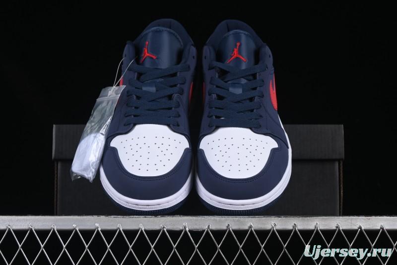 Nike Air Jordan 1 Low AJ1 Patriot Blue Red Low-Top Casual Lifestyle Sneakers - CZ8454-400