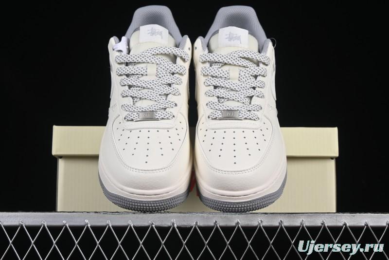 Nike Air Force 1 Low x Stussy "Light Bone and Grey" – Premium Collaboration Sneakers
