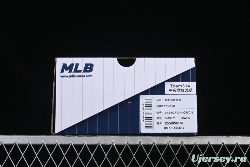 NY Yankees Black Leather Sneakers with Bold Blue Logo