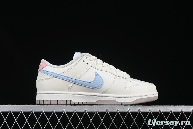 Nike Dunk Low "Pastel Panda" - Cream with Baby Blue & Pink Accents