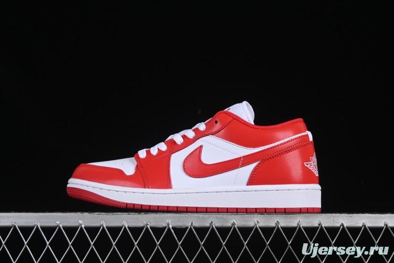 Nike Air Jordan 1 Low AJ1 White Red Casual Sneakers - 553558-166