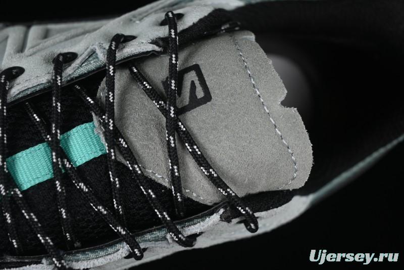 Salomon x Contragrip All-Terrain Hiking Shoes - Lightweight Gray with Black & Teal Accents