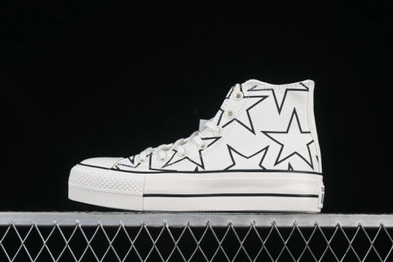 Converse Chuck 70 High Top Sneakers with Star Patch and Thick Sole - 581672C
