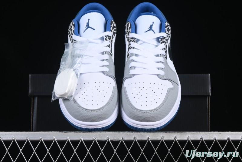 Nike Air Jordan 1 Low True Blue Retro Basketball Shoes - DM1199-140