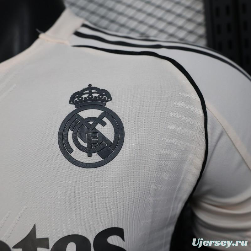 Player Version 25/26 Real Madrid White with Textured Pattern Jersey