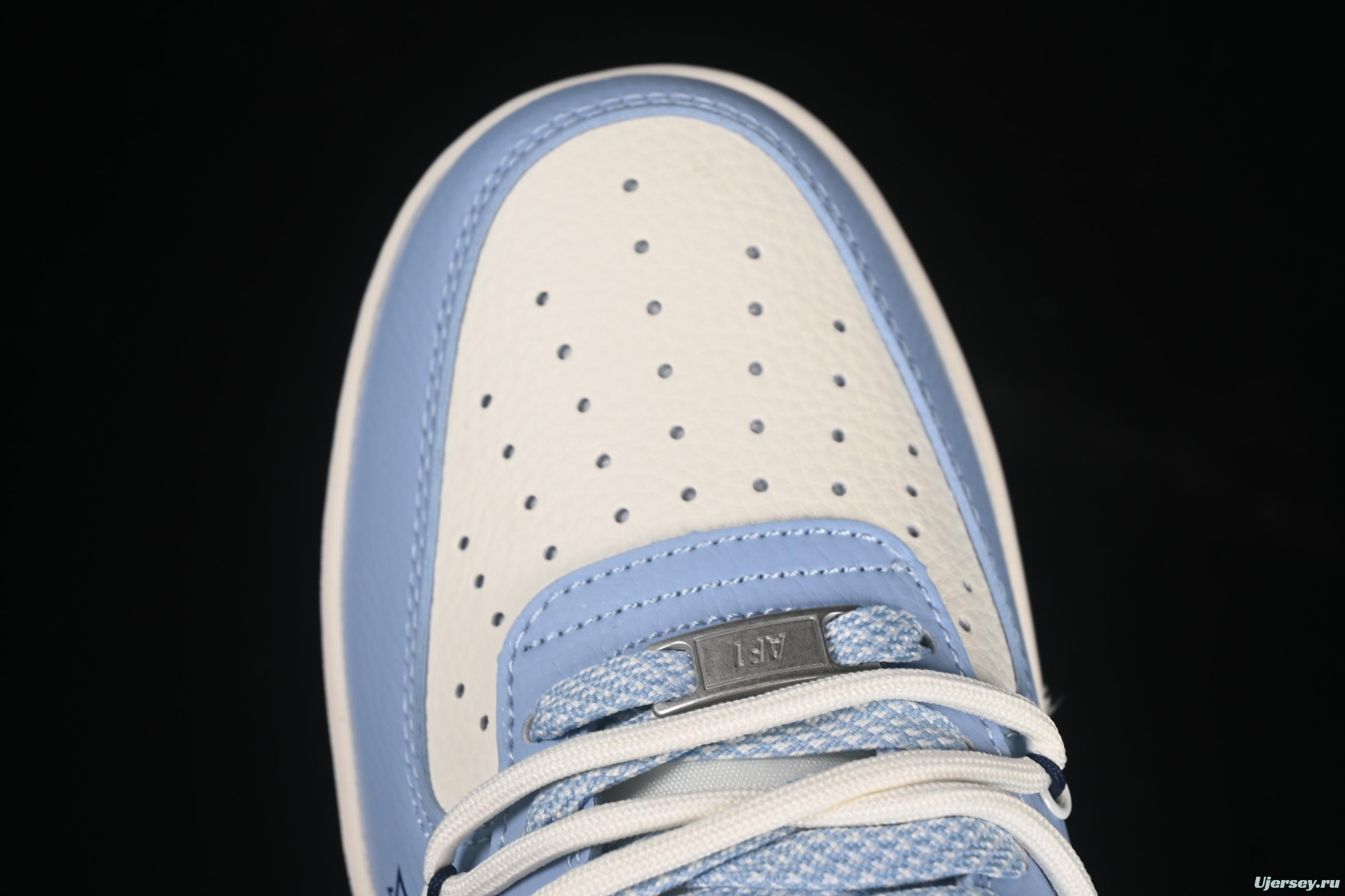 Nike Air Force 1 '07 Low LV Collaboration University Blue Drawstring Casual Sneakers - DM6868-059
