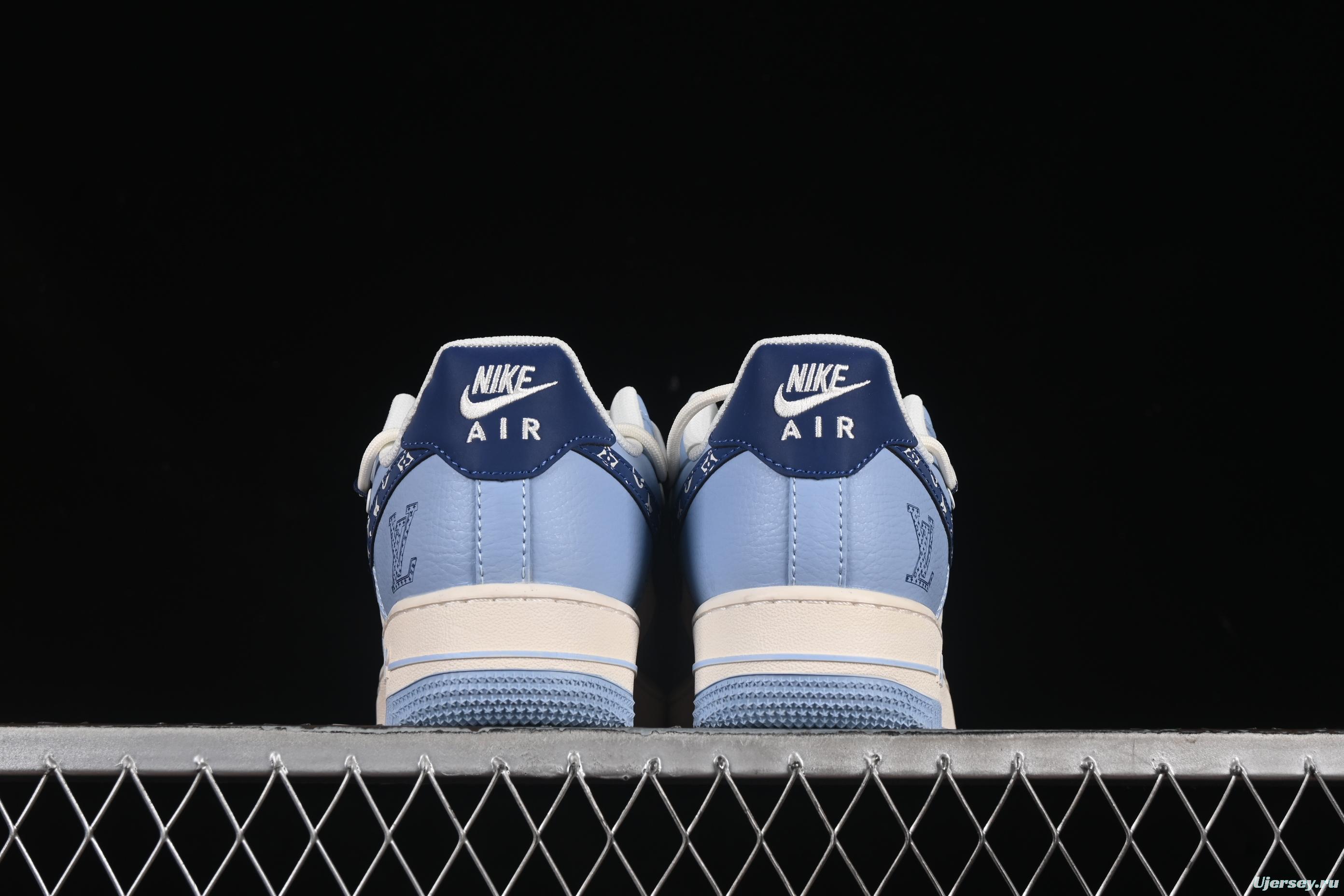 Nike Air Force 1 '07 Low LV Collaboration University Blue Drawstring Casual Sneakers - DM6868-059