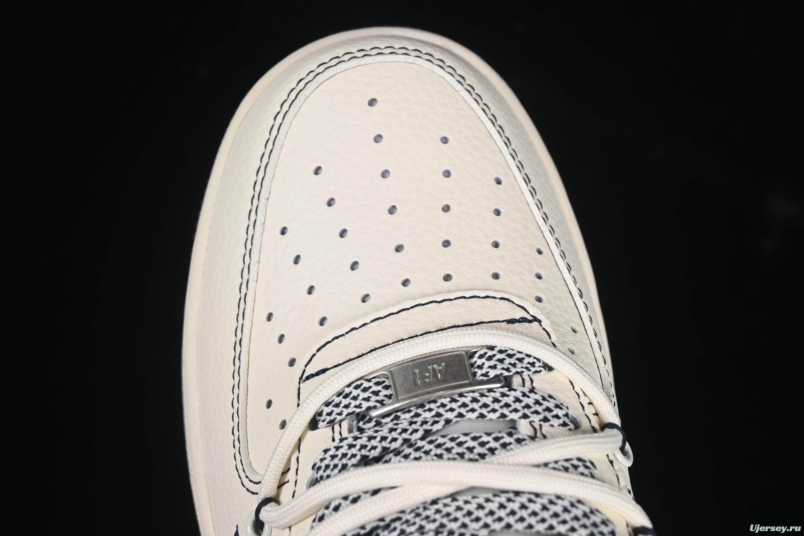 Nike Air Force 1 '07 Low LV Collaboration Black Denim Hook Drawstring Casual Sneakers - DM6868-060