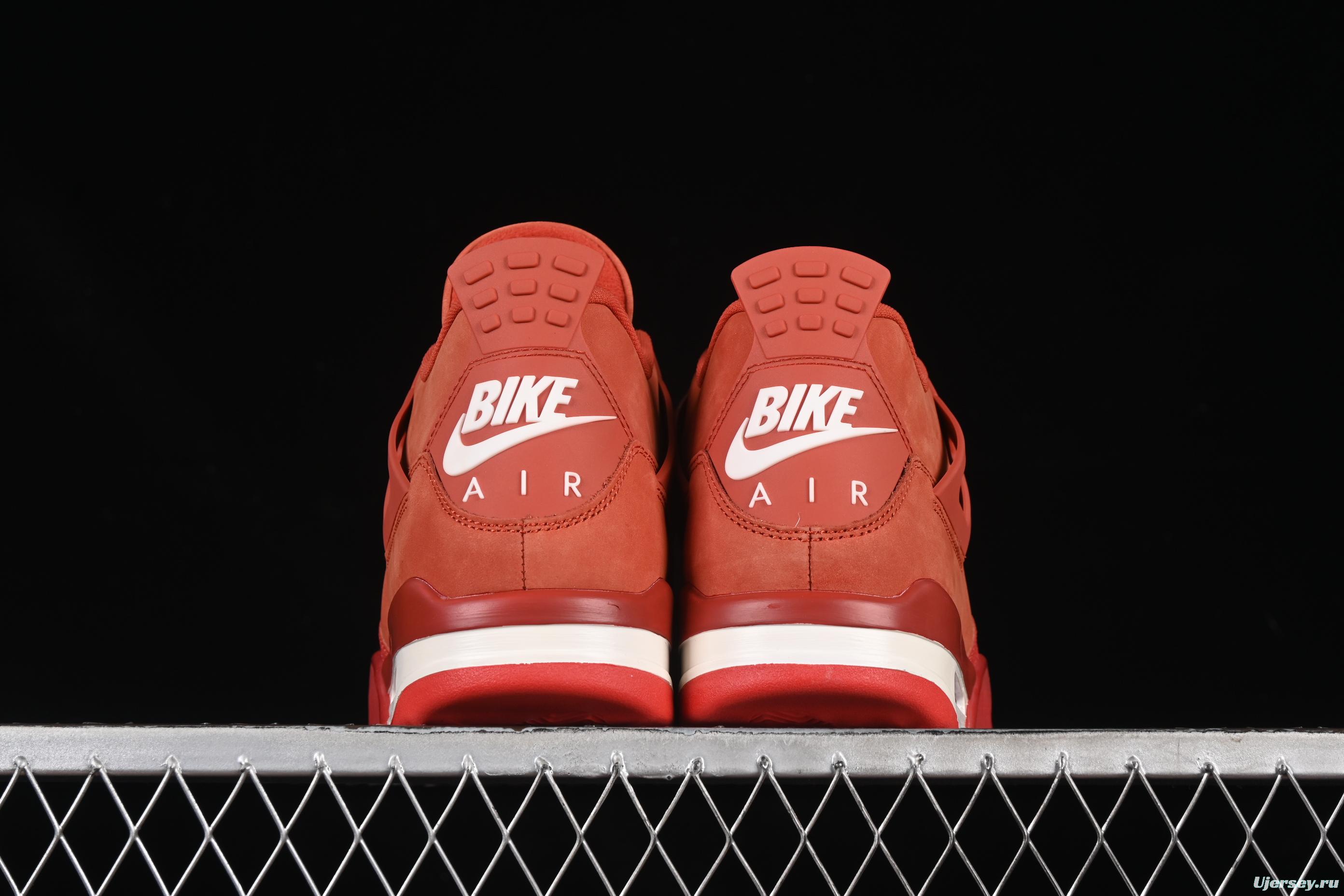 Nike Nigel Sylvester x Air Jordan 4 Retro OG "Brick By Brick" High-Top Sneakers with Suede and Leather Details - HF4340-800