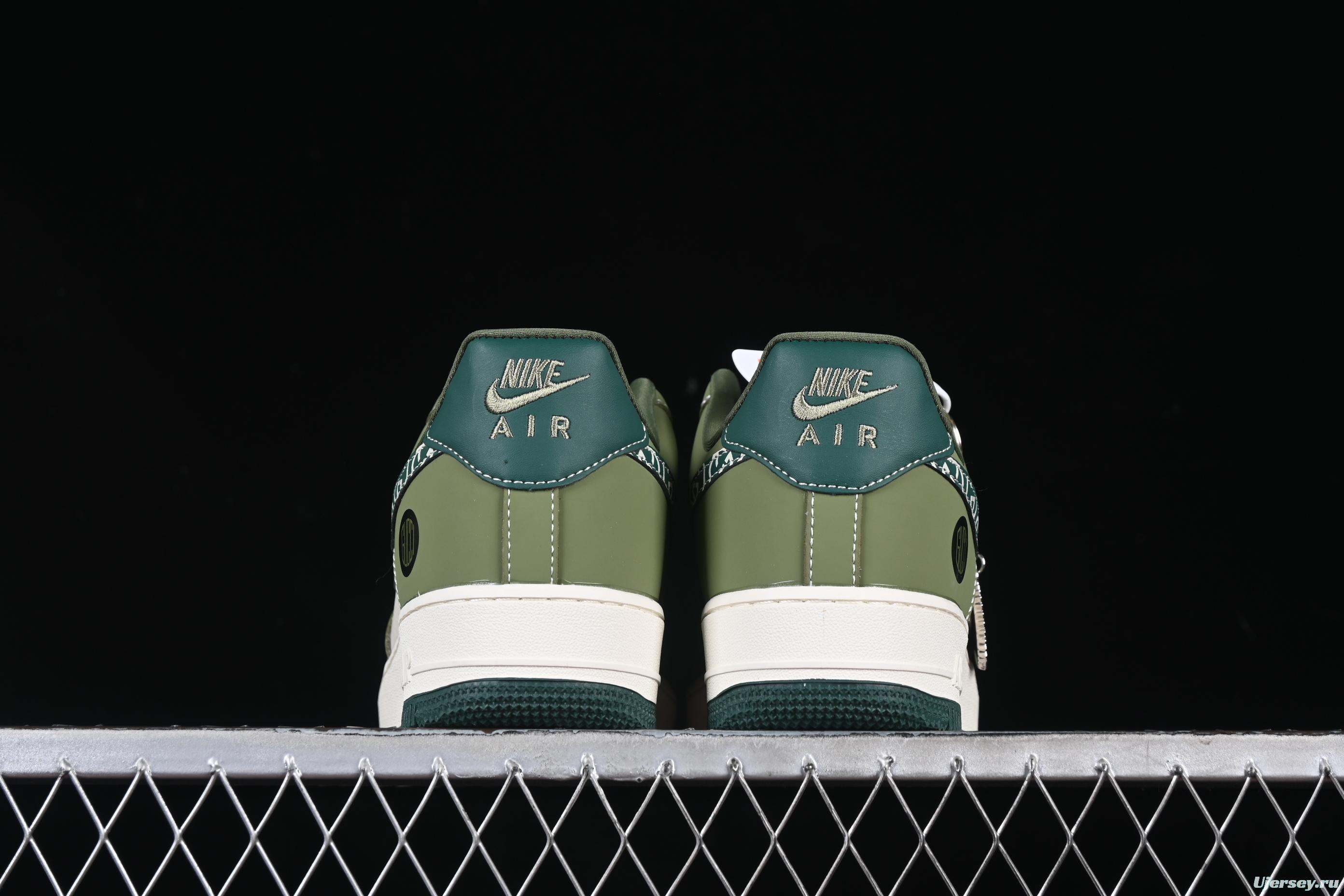 Nike Air Force 1'07 Low Gucci Collaboration Green Paisley Swoosh Casual Sneakers - KK1988-063