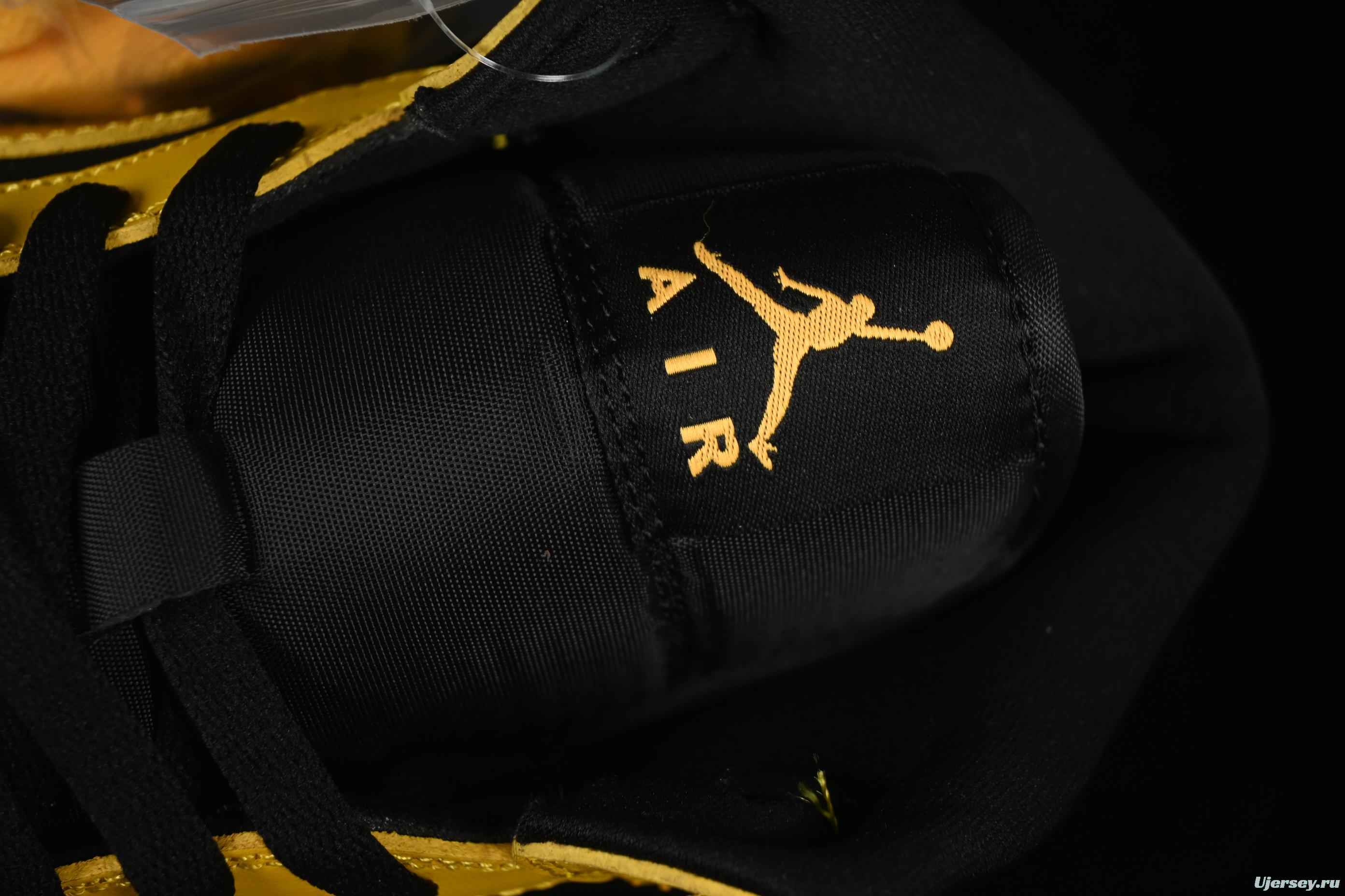 Nike Air Jordan 1 Mid AJ1 Black Yellow Mid-Top Casual Sneakers - HJ6654-071