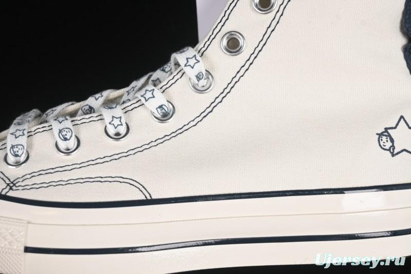 Converse Chuck Taylor All Star 1970s High Top Canvas Sneakers with Noritake Hand-Drawn Elements - A15787C