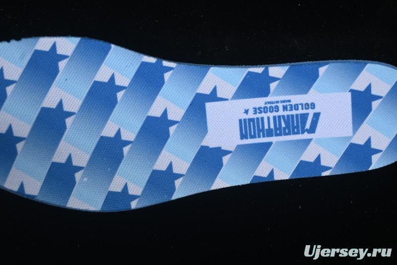 Golden Goose Marathon Comfortable Low-Top Lifestyle Sneakers in White Black - H8D4