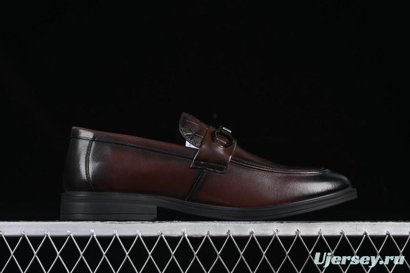 ECCO London Collection Slip-On Business Men's Leather Shoes with Wide Toe Design and Innovative Sole - 61160801002