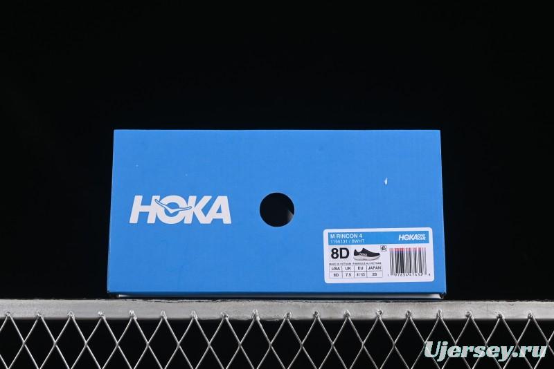 HOKA ONE ONE Rincon 4 Lightweight Breathable Knit Running Shoes - 1155131 BWHT