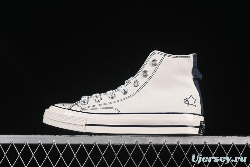 Converse Chuck Taylor All Star 1970s High Top Canvas Sneakers with Noritake Hand-Drawn Elements - A15787C