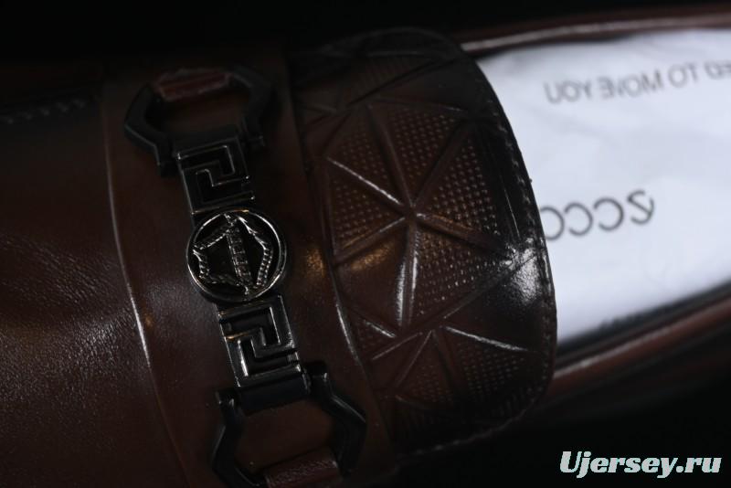 ECCO London Collection Slip-On Business Men's Leather Shoes with Wide Toe Design and Innovative Sole - 61160801002