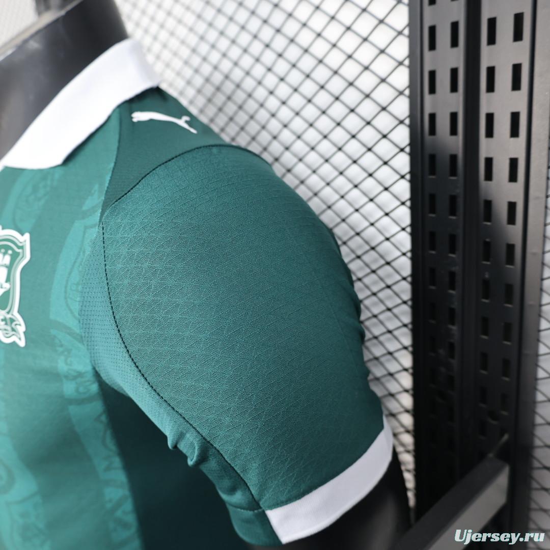 Player Version 25/26 Plymouth Home Jersey Argyle Green with Puma Logo Design