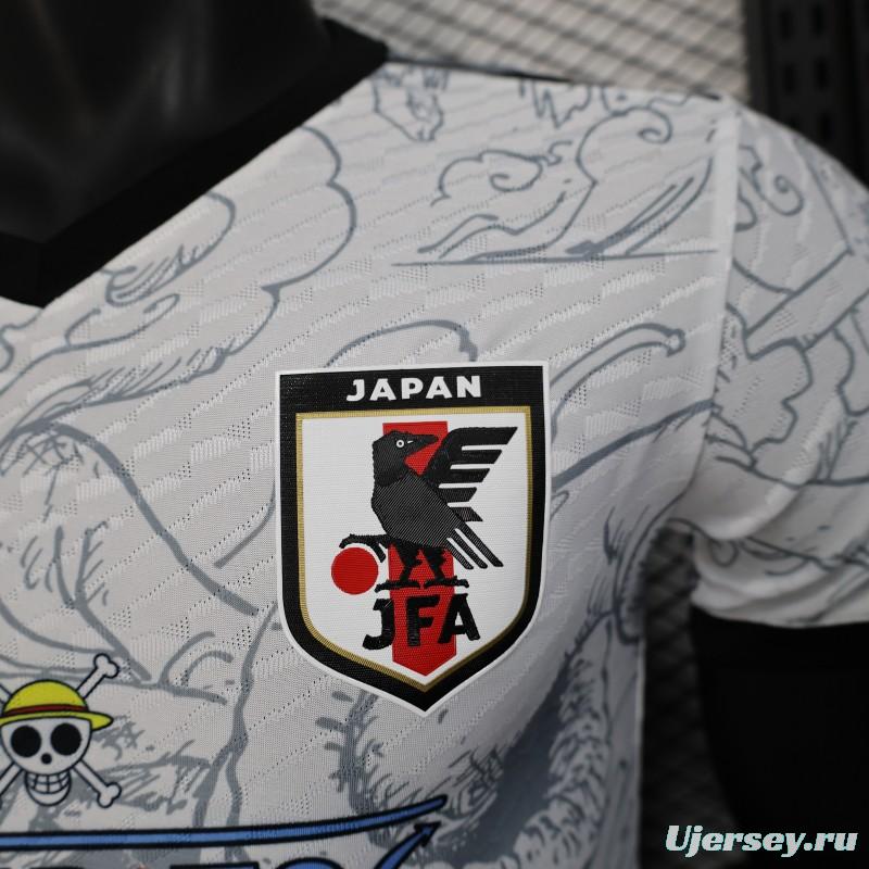 Player Version 2025 Japan White with One Piece Gear 5 Design Jersey