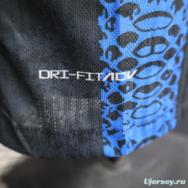 Player Version 25/26 Inter Milan Black and Blue Jersey with Snake Design