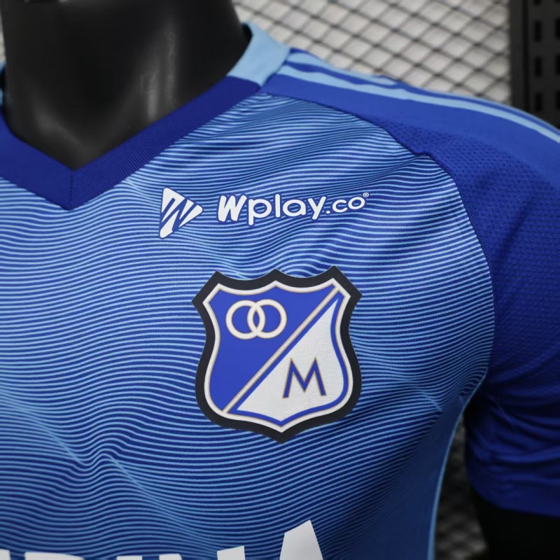 Player Version 25/26 Millonarios Blue with Andina Logo Design Home Jersey
