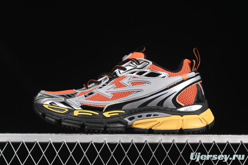 Off-White Be Right Low-Top Lifestyle Sneakers in Grey Orange - X.E5