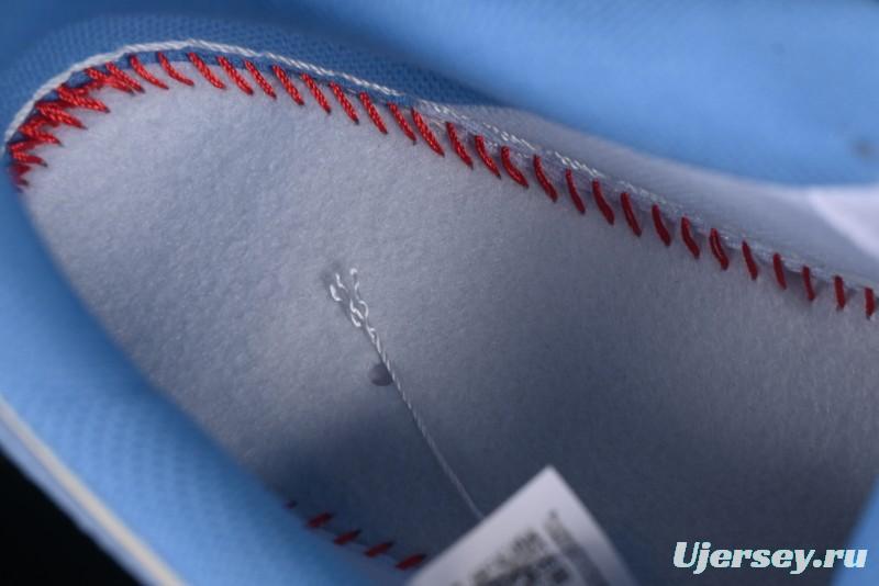 Nike Air Force 1 '07 Low Supreme Collaboration Blue Swoosh Gum Sole Casual Sneakers - XS1958-547