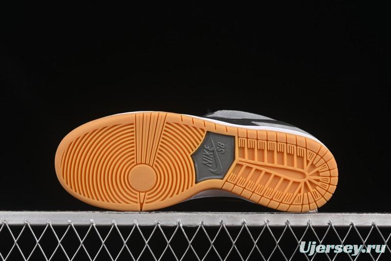 Nike SB Dunk Low Black Grey Low-Top Casual Skate Shoes - HF3063-001