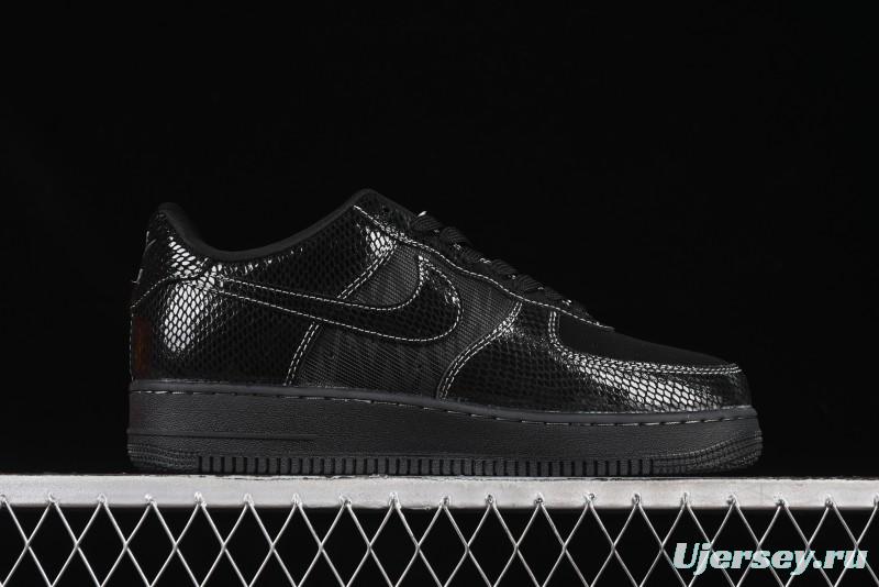 Nike Air Force 1'07 Low Lightning Collaboration Black Snake Scale Casual Sneakers - SC9207-529