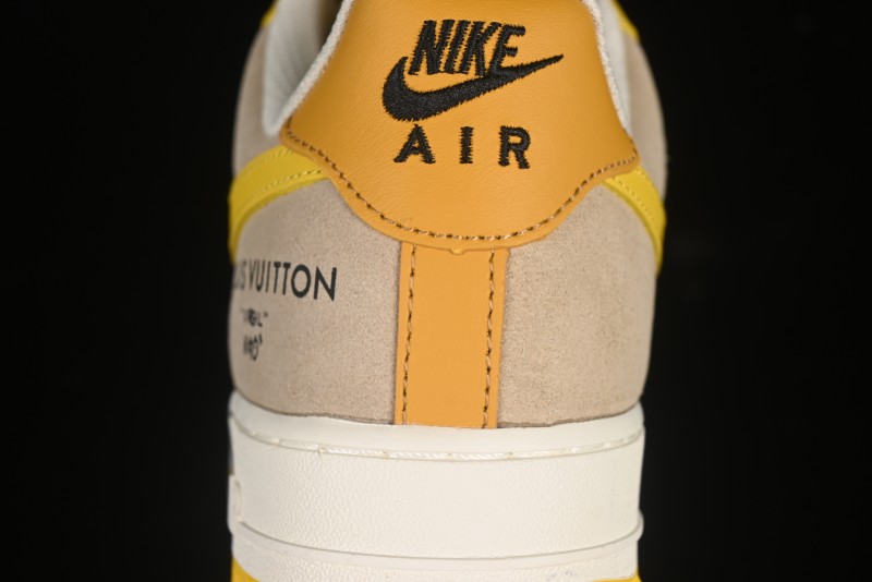 Nike Air Force 1'07 Low LV Collaboration Grey Yellow Casual Sneakers - HQ2037-322
