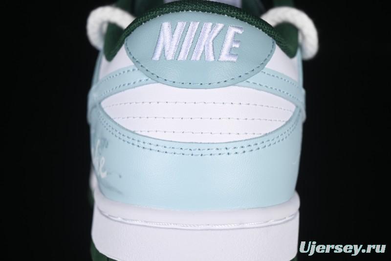 Nike Dunk Low Deconstructed Snake Emblem White Blue Low-Top Casual Sneakers - DD1391-101