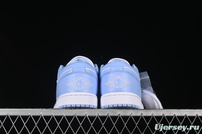 Nike Air Jordan 1 Low AJ1 White Blue Casual Sneakers - DC0774-142